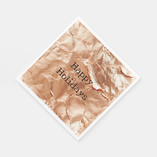 Serviette En Papier Rose Peach Gold Glam (Coin)