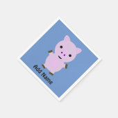 Serviette En Papier Rose Piggy (Coin)
