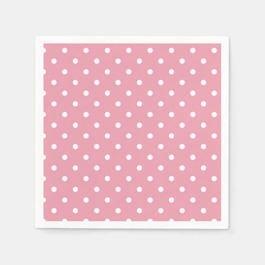 Serviette En Papier Rose Pink Poka Pot Papier (Devant)