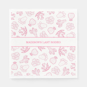 Serviette en papier rose pour l'enterrement de vie