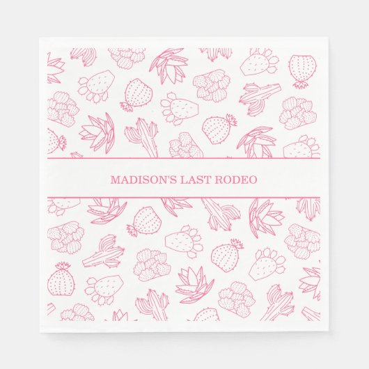 Serviette en papier Rose pour l'enterrement de vie (Devant)