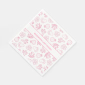 Serviette en papier Rose pour l'enterrement de vie (Coin)