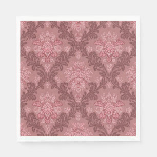 Serviette En Papier Rose Poussiéreuse Rose Tendre Bourgogne Élégant Da