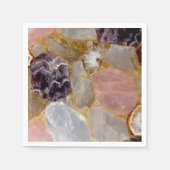 Serviette En Papier Rose Quartz, Amethyst Geode (Devant)