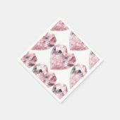 Serviette En Papier Rose Quartz Cœur Rose Cristal d'Amour Fête (Coin)