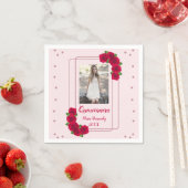 Serviette En Papier Rose Quinceañera (En situation)