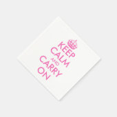 Serviette En Papier Rose Restez calme et portez des serviettes en papi (Coin)