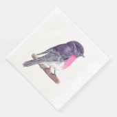 Serviette En Papier Rose robin (Coin)