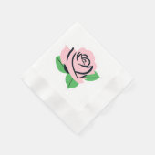 Serviette En Papier Rose rose (Coin)