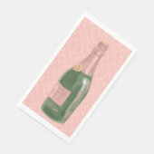Serviette En Papier Rose Rosé au Champagne rosé en boîte (Coin)