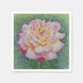 Serviette En Papier Rose rose au printemps (Devant)