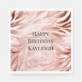 Serviette En Papier Rose rose blanc Zebra Animal (Devant)