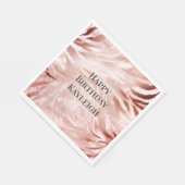 Serviette En Papier Rose rose blanc Zebra Animal (Coin)