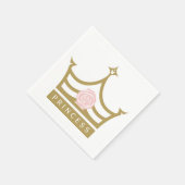 Serviette En Papier Rose rose clair chic et princesse d'or Couronne (Coin)
