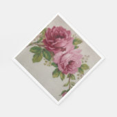 Serviette en papier Rose Rose Élégance  (Coin)