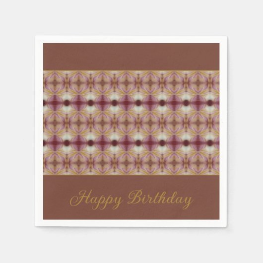 Serviette En Papier Rosé Rose Et Or (Devant)