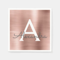 Rose Rose Gold Girl Phuile Monogramme Anniversaire