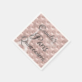 Serviette En Papier Rose Rose Gold Paris Quinceañera (Coin)