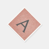 Serviette En Papier Rose Rose Gold Parties scintillant et étincelle Mo (Coin)