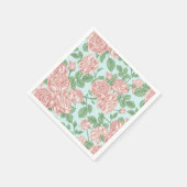 Serviette En Papier Rose rose Jardin Bouquet Motif (Coin)