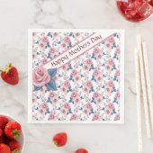 Serviette En Papier Rose rose joyeuse Fête des mères (En situation)