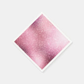 Serviette En Papier Rose Rose Or Étincelle Métallurgique (Coin)