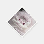 Serviette En Papier Rose rose pâle, 104e fête d'anniversaire, nom, pap (Coin)