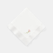 Serviette En Papier Rose rose pâle simple | Serviettes blanches (Coin)