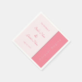 Serviette En Papier Rose Rose Pour Jamais Commence Simplement Un Maria (Coin)
