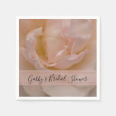 Serviette En Papier Rose rose rose pâle Fête des mariées florale (Devant)