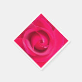 Serviette En Papier Rose rose rouge romantique (Coin)