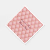 Serviette En Papier Rose rose vierge Or Diamant Texte personnalisé ser (Coin)