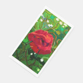 SERVIETTE EN PAPIER ROSE ROUGE (Coin)