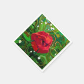 SERVIETTE EN PAPIER ROSE ROUGE (Coin)