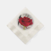 Serviette En Papier Rose rouge 2 (Coin)