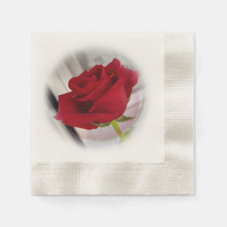 Serviette En Papier Rose rouge 2