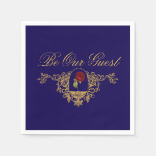 Serviette En Papier Rose rouge de beauté