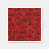 Serviette En Papier Rose rouge romantique (Devant)