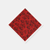 Serviette En Papier Rose rouge romantique (Coin)