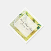 Serviette En Papier Rose, ruban, ancienne écriture manuscrite avec zon (Coin)