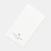 Serviette En Papier Rose simple et élégant Mariage Gold Heart (Coin)