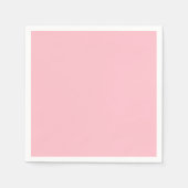 Serviette En Papier Rose solide et chaud (Devant)