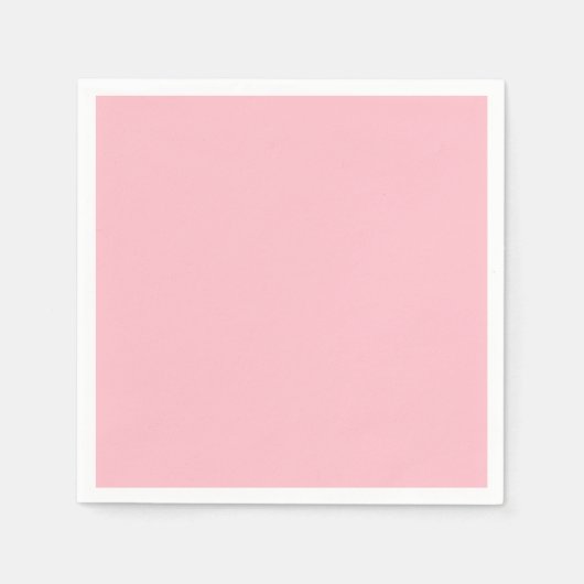 Serviette En Papier Rose solide et chaud (Devant)
