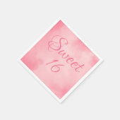 Serviette En Papier Rose Sweet 16 Anniversaire (Coin)