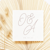 Rose Taupe | Mariage de monogramme de filigrane de