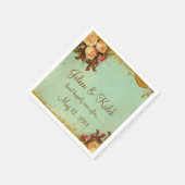 Serviette En Papier Rose victorien élégante serviettes personnalisées (Coin)