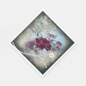 Serviette En Papier Rose victorien Ephemera (Coin)