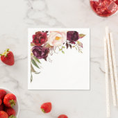 Serviette En Papier Rose victorien Jardin élégant papier Napkin (En situation)