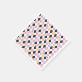 Serviette En Papier Rose violet diamant avec araignée (Coin)