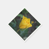 Serviette En Papier Rosebud jaune (Coin)